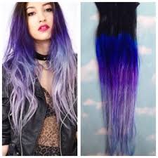 You can opt for the traditional dip dye ombre where color is. Purple Ombre Hair Clip Extensions Blue Ombre Hair Purple Etsy