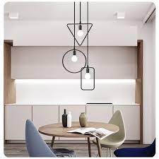 Mkj white lampadario moderno led luci a soffitto per. Universo Lampadario Da Soffitto Forme Geometriche Design Moderno Nero Rettangolo Eprice