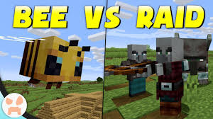 A concept of a bee during development. Can Minecraft Bees Win A Raid Youtube