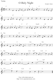 Free Printable Sheet Music O Holy Night Free Christmas Violin Sheet Music Notes