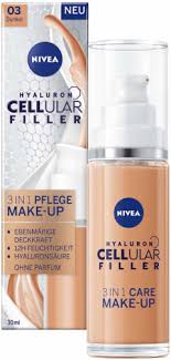 Nivea is one of the most recognised and trusted skin and beauty care brands. Nivea Hyaluron Cellular Filler 3in1 Pflege Make Up Hell Online Kaufen Rossmann De