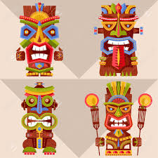 Check spelling or type a new query. Set Of 4 Multi Colored Tiki Totem Poles Hawaii Vector Illustration Royalty Free Cliparts Vectors And Stock Illustration Image 106202419