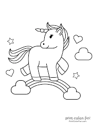 Best coloring pages of the most popular animals. Cute My Little Unicorn 5 Different Coloring Pages To Print Print Color Fun