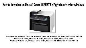 The canon mf4010 is small desktop mono laser multifunction printer for office or home business, it works as printer, copier, scanner (all in one printer). How To Download And Install Canon I Sensys Mf4570dn Driver Windows 10 8 1 8 7 Vista Xp Youtube