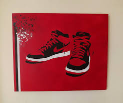 Nike shoe canvas art add to favorites click to zoom canvastrendy 37 sales | 5 out of 5 stars. Nike Air Jordan 1 Limited Edition Pop Art Prints Painting Pop Art Print Sneaker Wall Art Air Jordan 1 Painting
