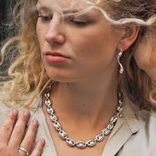 Sterling silver shop chain and pendant