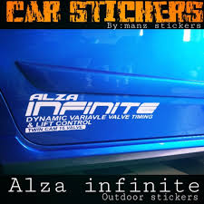 Car wrapping sekarang memang jadi pilihan penggemar kereta pada masa sekarang. Perodua Dvvt Alza Infinite Car Stickers 1set Left Right Stickers Kereta Perodua Alza Infinite Shopee Singapore