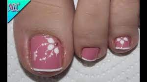 Consejos de uñas francesas estampadas: Decoracion De Unas Para Pies Flores Y Frances Unas Decoradas