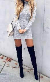 25 Ways To Wear Thigh High Boots This Winter Society19 Edgy Outfits Cute Outfits Fashion Outfits