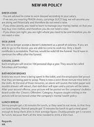 New Hr Policy Hr Humor Policies Human Resources Quotes