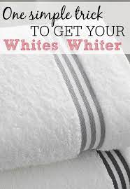 One Simple Trick To Get Whites Whiter Simple Tricks Cleaning Hacks Household Cleaning Tips