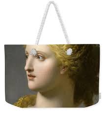 Head of Woman crowned with Laurel Beach Towel by Charles Paul Landon