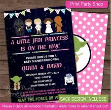 Girl Star Wars Baby Shower Invitation Baby Shower Invitation Printable Invitation Star Wars Baby Shower Printable Baby Shower Invitations Star Wars Baby