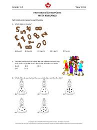 Here are the questions and answers from the kangaroo math competitions. International Kangaroo Mathematics Competition Sample Paper 2013