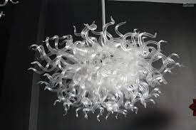 2021 100 Hand Blown Artistic Chandelier Lamp Dale Chihuly Murano Borosilicate Glass Mouth Blown White Glass Chandelier Modern From Eccoguo 703 52 Dhgate Co Modern Glass Chandeliers Glass Chandelier White Glass Chandelier
