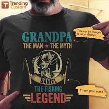 The best father's day fishing gifts: Personalized Fishing Gifts For Dad The Fishing Legend Father S Day Personalized Shirt Trending Custom
