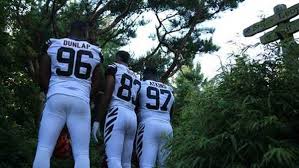 «checking the white tiger at the cincinnati zoo while wearing the new white tiger inspired uniforms.…» Cincinnati Zoo S White Tigers Inspire Bengals Jersey Design
