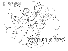 To print this rose flower coloring page click on the printer picture. Rose For Womens Day Coloring Pages Womens Day Coloring Pages Free Printable Coloring Pages Online