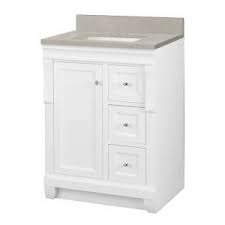 Home Decorators Collection Naples 31 In W X 22 In D Vanity Cabinet In White With Engineered Marble Vanity Top In Dunescape With White Sink Marble Vanity Tops White Sink Small Bathroom Plans