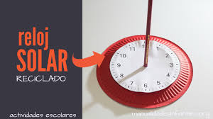 En este tutorial te enseño cómo hacer un reloj con un plato y propongo dar una segunda vida a ese plato y. Reloj Solar Casero Manualidades Infantiles