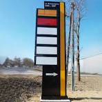 Aluminum Standing 3d Promotional Outdoor Metal Building Led Illuminated  Pylon Signage