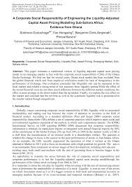 Listen to the audio pronunciation in english. Pdf A Corporate Social Responsibility Of Engineering The Liquidity Adjusted Capital Asset Pricing Modelling Sub Sahara Africa Evidence From Ghana