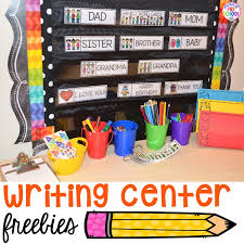 Printable writing paper to learn and practice handwriting suitable for preschool, kindergarten and early elementary. Writing Center Freebie Family Word Cards Event Word Cards And Fancy Paper Pocket Of Preschool