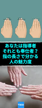 あなたは指導者それとも奉仕者 指の長さで分かる 性格診断 薬指と人差し指を見れば あなたの 魅力度 がわかる 性格診断 指 指の長さ 占い 恋愛 魅力度 男性 薬指 人差し指 当たる 手相 占い 恋愛 性格診断 手相 恋愛