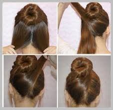 Tie all the hair down into a low inverted bun. Pin By Procrastiknitor On Diy Hair Lengths Hair Styles Thick Hair Styles