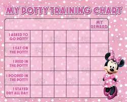 Minnie Mouse Pink Potty Training Chart And Free By