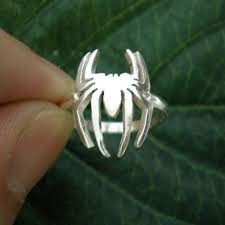 Silver Spider Ring Spider Man Ring Marvel Jewelry Fandom Jewelry Body Jewelry Shop