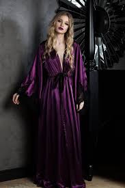 Old Hollywood Robe Purple Pagan Robe Long Silk Burlesque Robe Long Ceremonial Robe Long Witch Dress Long Gothic Robe Silk Satin Long Robe Satin Dressing Gown Night Gown Hollywood Robe