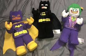 Lot Of 3 Lego Batman Movie Plush Minifigures Batman Batgirl The Joker 12 Lego Lego Batman Movie Lego Batman Batman Movie