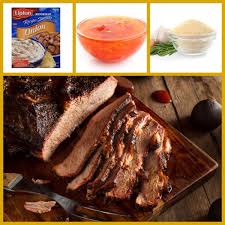 Roast the brisket until tender, about 30 minutes per pound (so figure 2 to 3 hours total, depending on the size of your brisket). 9 Genius Ways To Use Lipton Soup Mixes