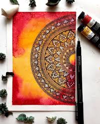 Makeup Lifemakeup On Pinterest Mandala Design Art Watercolor Mandala Mandala Art Lesson