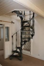 Remarkable Space Saving Stairs With Vintage Spiral Staircase Using Black Architecture Interio In 2020 Stairs Design Spiral Staircase Kits Spiral Staircase Plan