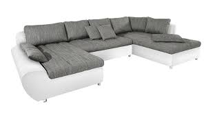 Ausgefallene sofaecke mit in weiß und grau. Wohnlandschaft Gemutliches Sofa In U Form Kaufen Bei Cnouch De