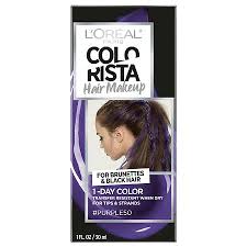 Colorista is an ammonia free hair dye. L Oreal Paris Colorista Hair Makeup 1 Day Hair Color Purple50 For Brunettes Colorista Hair Makeup Wash Out Hair Color Hair Color