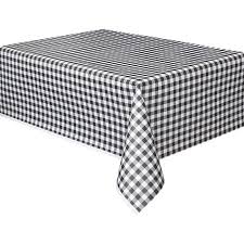 Black And White Checkered Tablecloth Plastic Plastic Black Gingham Table Cover 108 X 54 Walmart Com Party Table Cloth Table Cloth Plastic Tablecloth