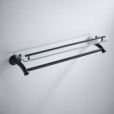 This wall shelf takes a polished approach to traditional bathroom storage solutions, holding your toothbrushes, makeup, and more in clean, contemporary style. Single Tier Bathroom Glass Shelf Glass Bathroom Shelf With Towel Bar Bathroom Glass Shelf Chrome Black Rose Golden Buy Single Tier Bathroom Glass Shelf Glass Bathroom Shelf Bathroom Glass Shelf Product On Alibaba Com