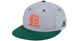The miami hurricanes have released their uniforms for the upcoming baseball season. Adidas Synthetic Miami Hurricanes On Field Baseball Fitted Cap For Men Lyst