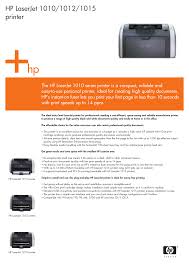 Hp laserjet 1010 printer is a black & white laser printer. Hp Laserjet 1010 1012 1015 Printer Manualzz
