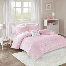 Beautiful silver and black comforter set. Chic Pink Silver Metallic Heart Design Comforter Set And Decorative Pillow Mizone Komfort Roskoshnaya Krovat Dlya Doma
