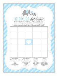 Instant Download Blue Elephant Spanish Baby Shower Games Pack Etsy Printable Baby Shower Games Baby Shower Games Baby Shower
