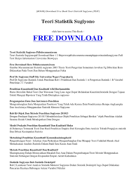 Download download buku metode penelitian kuantitatif kualitatif dan r d sugiyono for free. Download Free Book Teori Statistik Sugiyono Pdf
