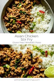 Asian Chicken Stir Fry In 2020 Ground Chicken Recipes Healthy Asian Chicken Stir Fry Stir Fry Recipes Chicken