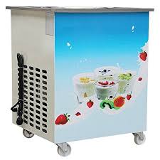 Single Round Pan Fried Ice Cream Roll Machine Commercial Fried Milk Yogurt Machine Ice Cream Maker 11 Fried Ice Cream Machine Ice Cream Machine Ice Cream Maker