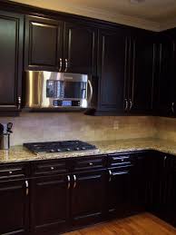 espresso stained kitchen cabinetry