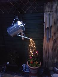 Watering Can With Lights Solar Lights Garden Garden Lighting Diy Watering Can