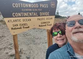 Cottonwood Pass Colorado. Awesome ride. UAS COTTONWOOD PASS ELEVATION  12,126 FEET CONTINENTAL DIVIDE ATLANTIC OCEAN PACIFIC OCEAN GUNNISON SAN  ISABEL National Forest National Forest Aug9,2025,12:58PM Aug 2025,1 12:58  Aug 9.2025,1:02 9, 2025, :02 PM